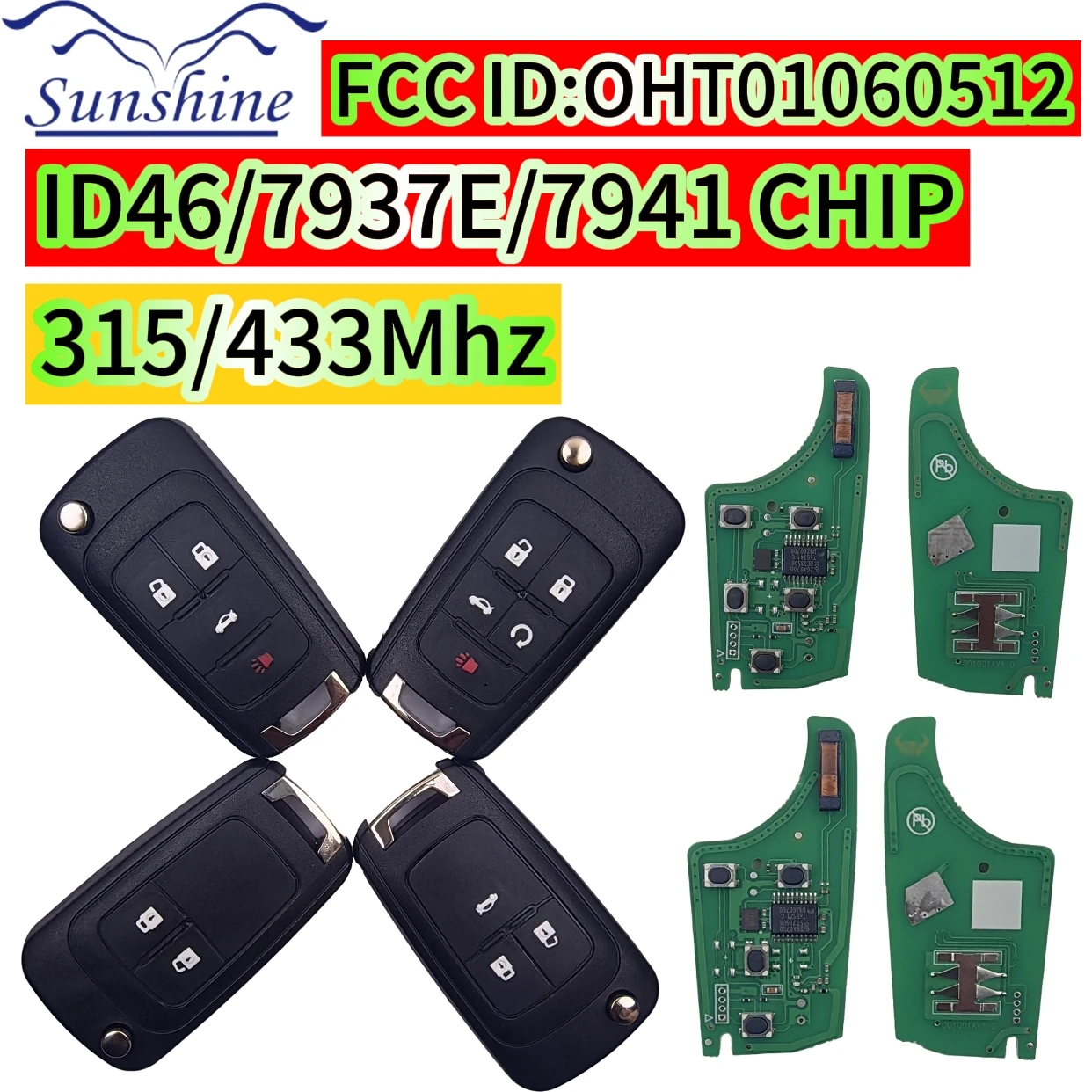 2PCS Sunshine OHT01060512 Remote Car Key 2/3//4/5BT Fob 315MHz/433MHz ID46 For Chevrolet Cruze Camaro Malibu Sonic Opel GMC Keys
2PCS Sunshine OHT01060512 Remote Car Key 2/3//4/5BT Fob 315MHz/433MHz ID46 For Chevrolet Cruze Camaro Malibu Sonic Opel GMC Keys