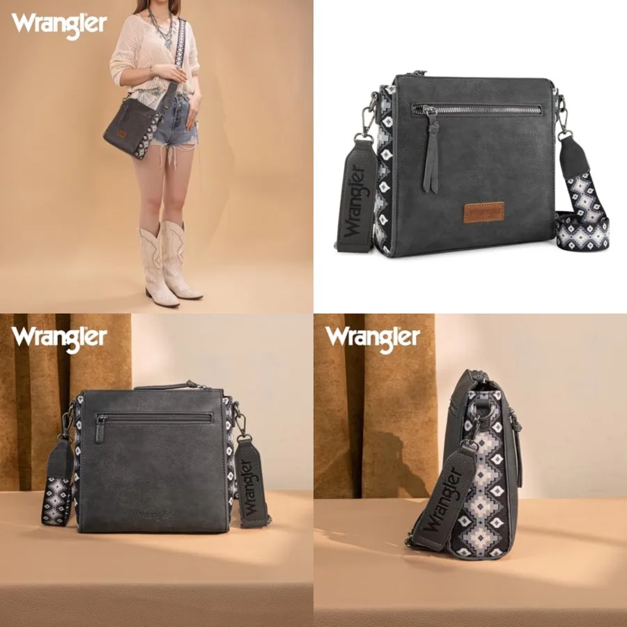 Wrangler Aztec Crossbody Purse Medium Shoulder Bags for Women Western Handbag with Guitar Strap
Wrangler Aztec Crossbody Purse Medium Shoulder Bags for Women Western Handbag with Guitar Strap