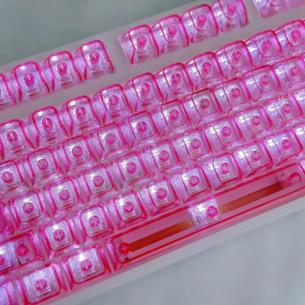 Ice Dawn Pink Transparent Crystal OEM Keycap PC 130 Keys for 60/84/98/108 Mechanical Keyboards
Ice Dawn Pink Transparent Crystal OEM Keycap PC 130 Keys for 60/84/98/108 Mechanical Keyboards