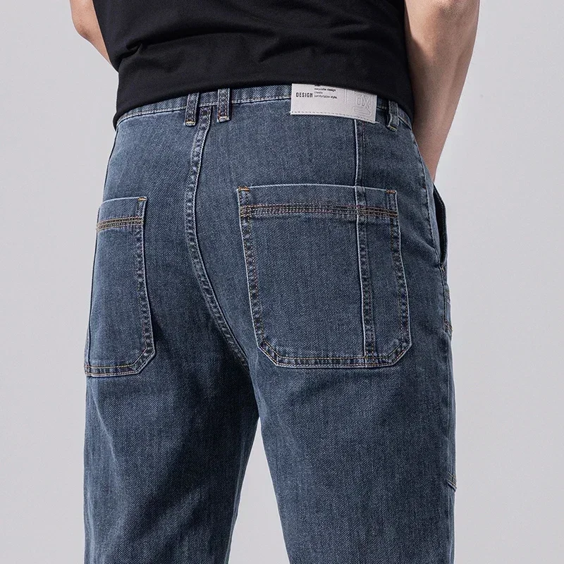 2025 New Spring Autumn Men's Jeans Vintage Blue Solid Color Elastic Classic Jeans Men Slim Fashion Denim Trousers Male 28-38
2025 New Spring Autumn Men's Jeans Vintage Blue Solid Color Elastic Classic Jeans Men Slim Fashion Denim Trousers Male 28-38