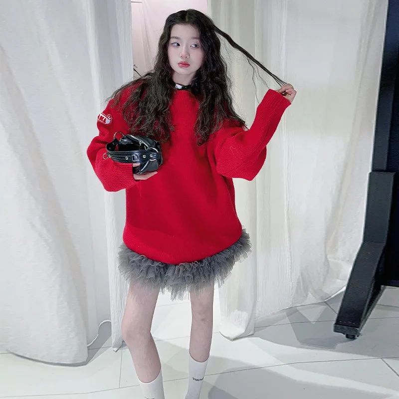 2025 Autumn Junior Girls 2pcs Outfit Children Girls Letter Printed Round Neck Sweater 4-14Y Girls Elastic Waist Ball Gown Set
2025 Autumn Junior Girls 2pcs Outfit Children Girls Letter Printed Round Neck Sweater 4-14Y Girls Elastic Waist Ball Gown Set