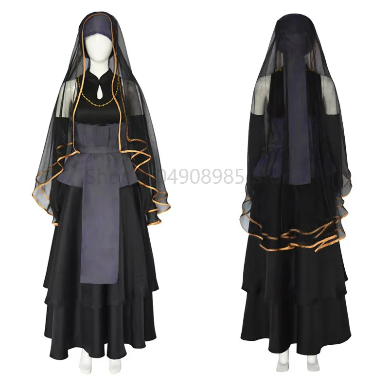 Anime Cosplay Dress Black Wedding Dresses With Headscarf Gloves Necklace For Nun Goddess Costume Carnival Party
Anime Cosplay Dress Black Wedding Dresses With Headscarf Gloves Necklace For Nun Goddess Costume Carnival Party
