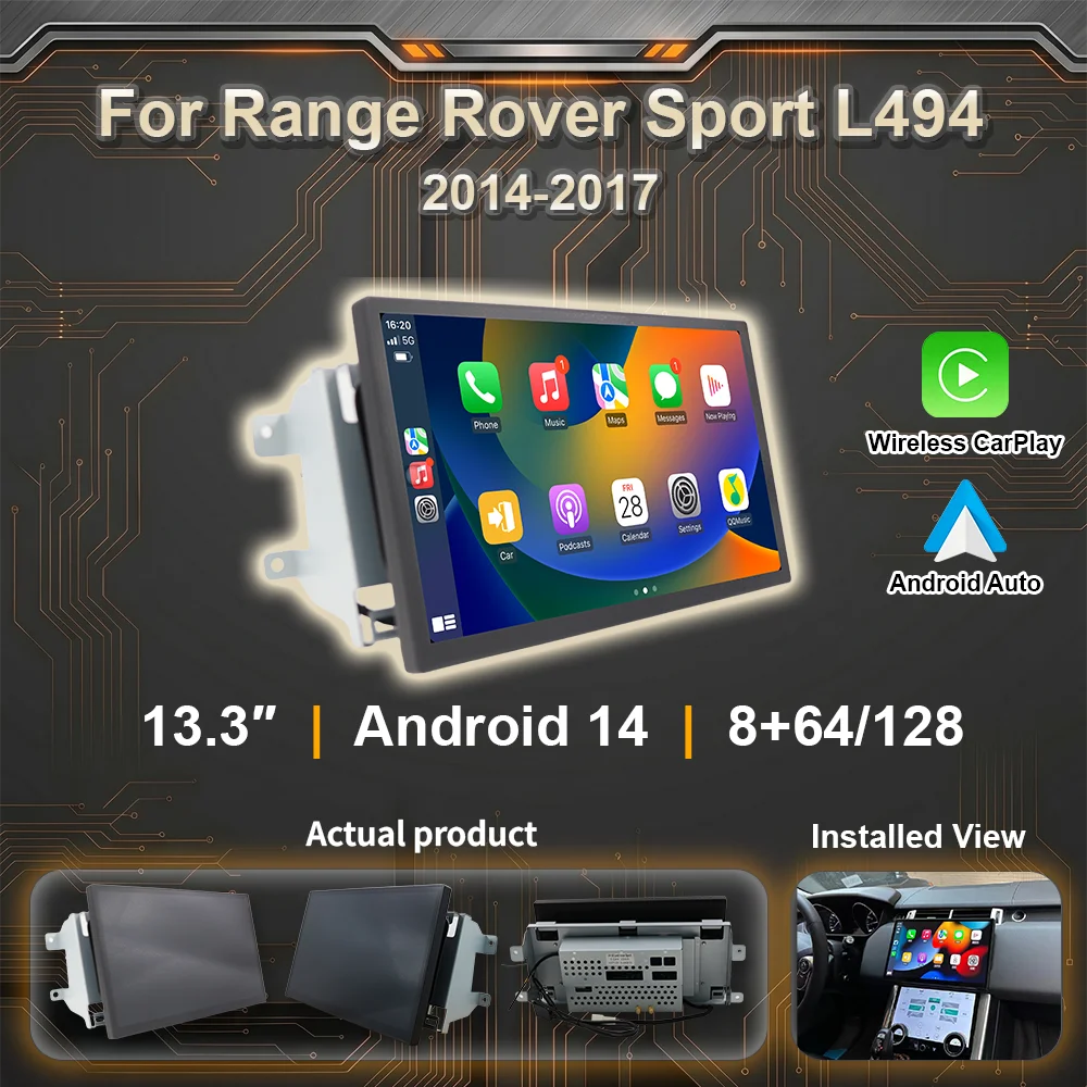 13.3" Android 14 Car Radio for Land Rover Range Rover Sport L494 2014-2017 Wireless Carplay Android Auto GPS Navigation Preser
13.3" Android 14 Car Radio for Land Rover Range Rover Sport L494 2014-2017 Wireless Carplay Android Auto GPS Navigation Preser