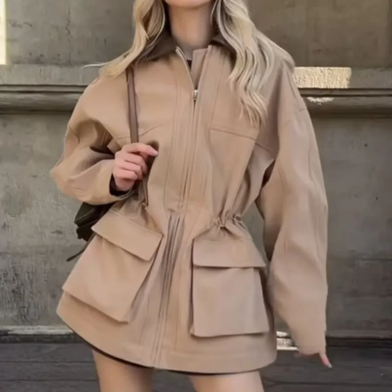 2025 женский осенний новый модный плащ-карго с длинным рукавом на талии, верхняя одежда, топ, повседневные повседневные куртки, ветровка
2025 женский осенний новый модный плащ-карго с длинным рукавом на талии, верхняя одежда, топ, повседневные повседневные куртки, ветровка