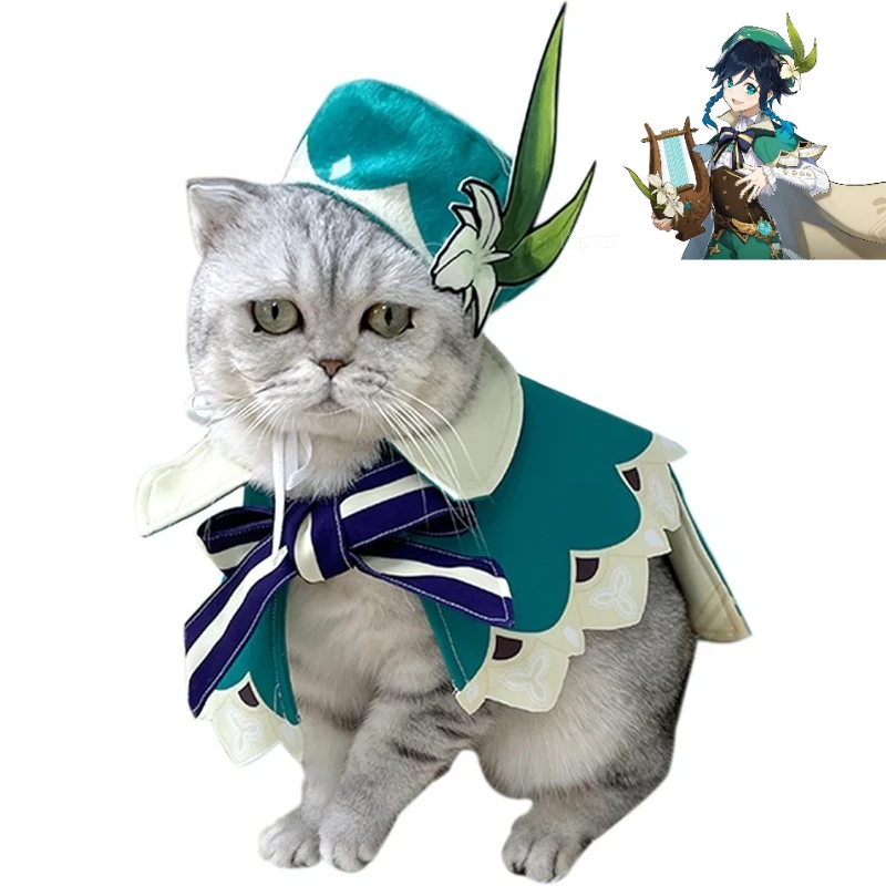 Venti Cat Clothes with Hat Halloween Cat Dog Cloak Costume Game Pet Cosply Clothes Cute Cartoon Pet Puppy Outfits Birthday Gift
Venti Cat Clothes with Hat Halloween Cat Dog Cloak Costume Game Pet Cosply Clothes Cute Cartoon Pet Puppy Outfits Birthday Gift