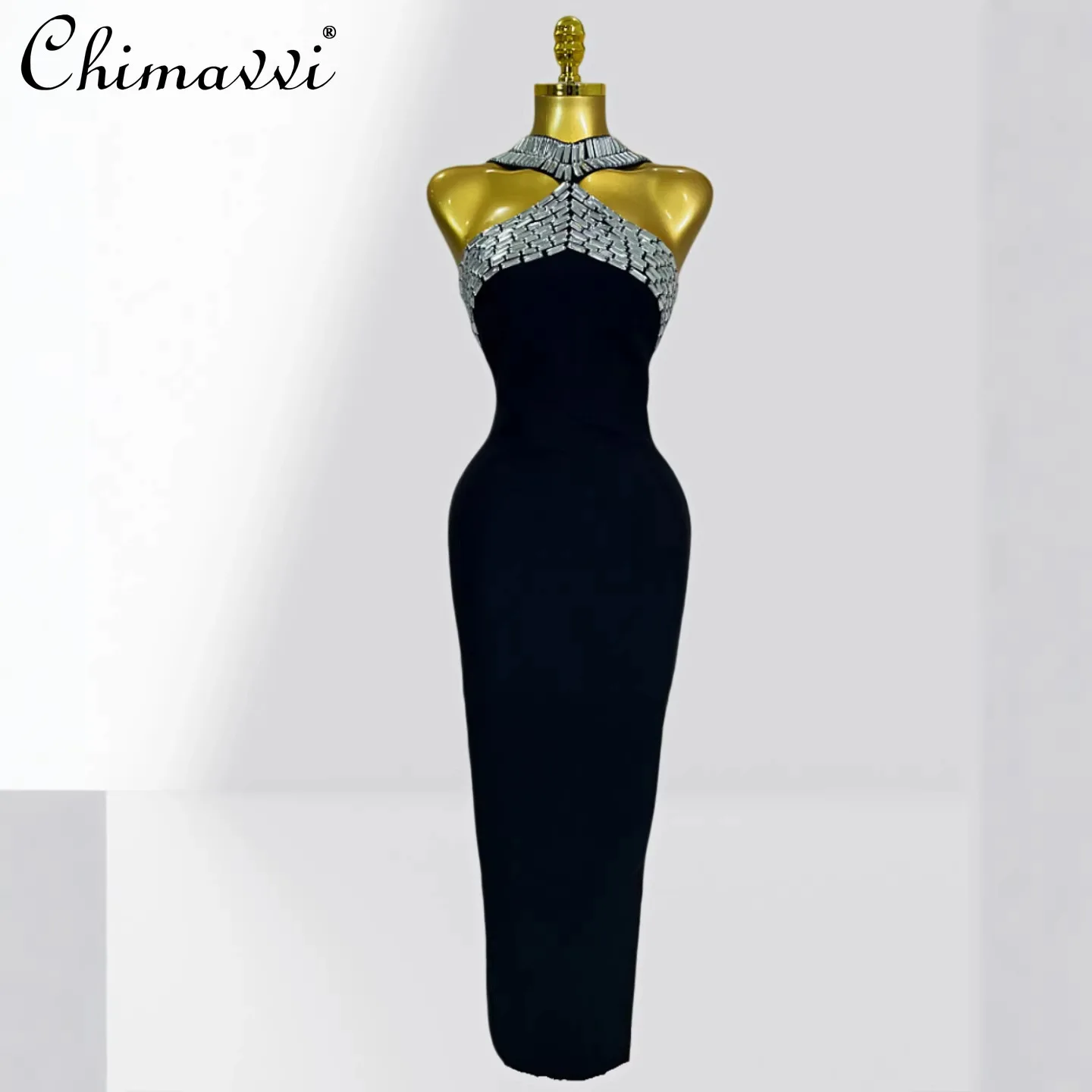 American Elegant Sexy Socialite Black Hip-Wrapped Bandage Dress Diamond Neck High Waist Bodycon Evening Party Dresses For Women
American Elegant Sexy Socialite Black Hip-Wrapped Bandage Dress Diamond Neck High Waist Bodycon Evening Party Dresses For Women