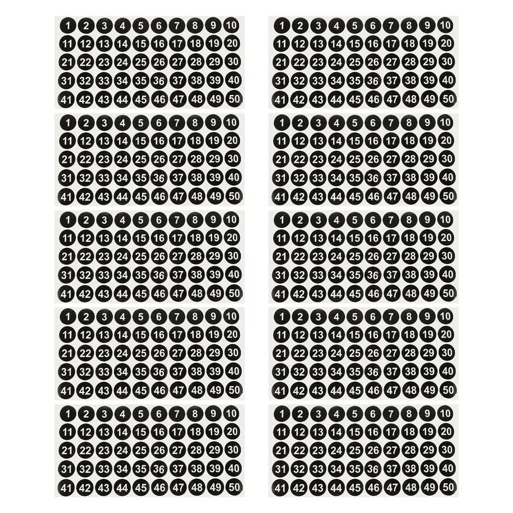 10 Sheets Circle Number Stickers Waterproof Strong Adhesive Easy Peel Labels for Warehousing Logistics Classification Storage
10 Sheets Circle Number Stickers Waterproof Strong Adhesive Easy Peel Labels for Warehousing Logistics Classification Storage