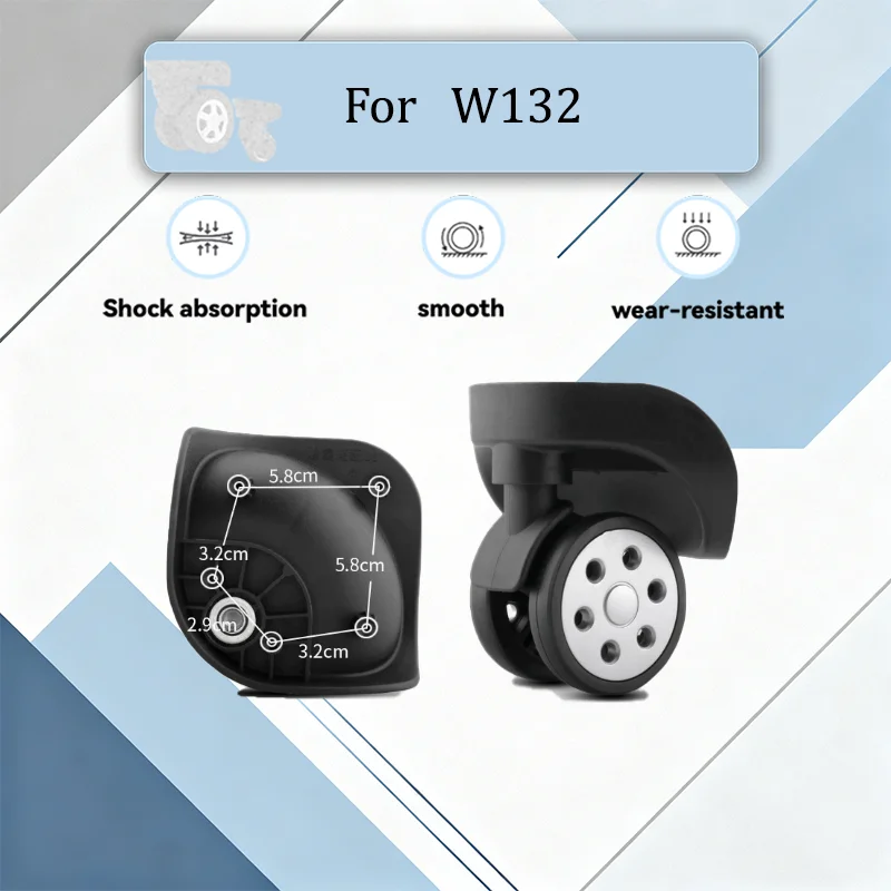For W132 Anti-Shock Luggage Replacement Wheels Smooth Rolling Swivel Casters Universal Fit Suitcase Repair Kit
For W132 Anti-Shock Luggage Replacement Wheels Smooth Rolling Swivel Casters Universal Fit Suitcase Repair Kit