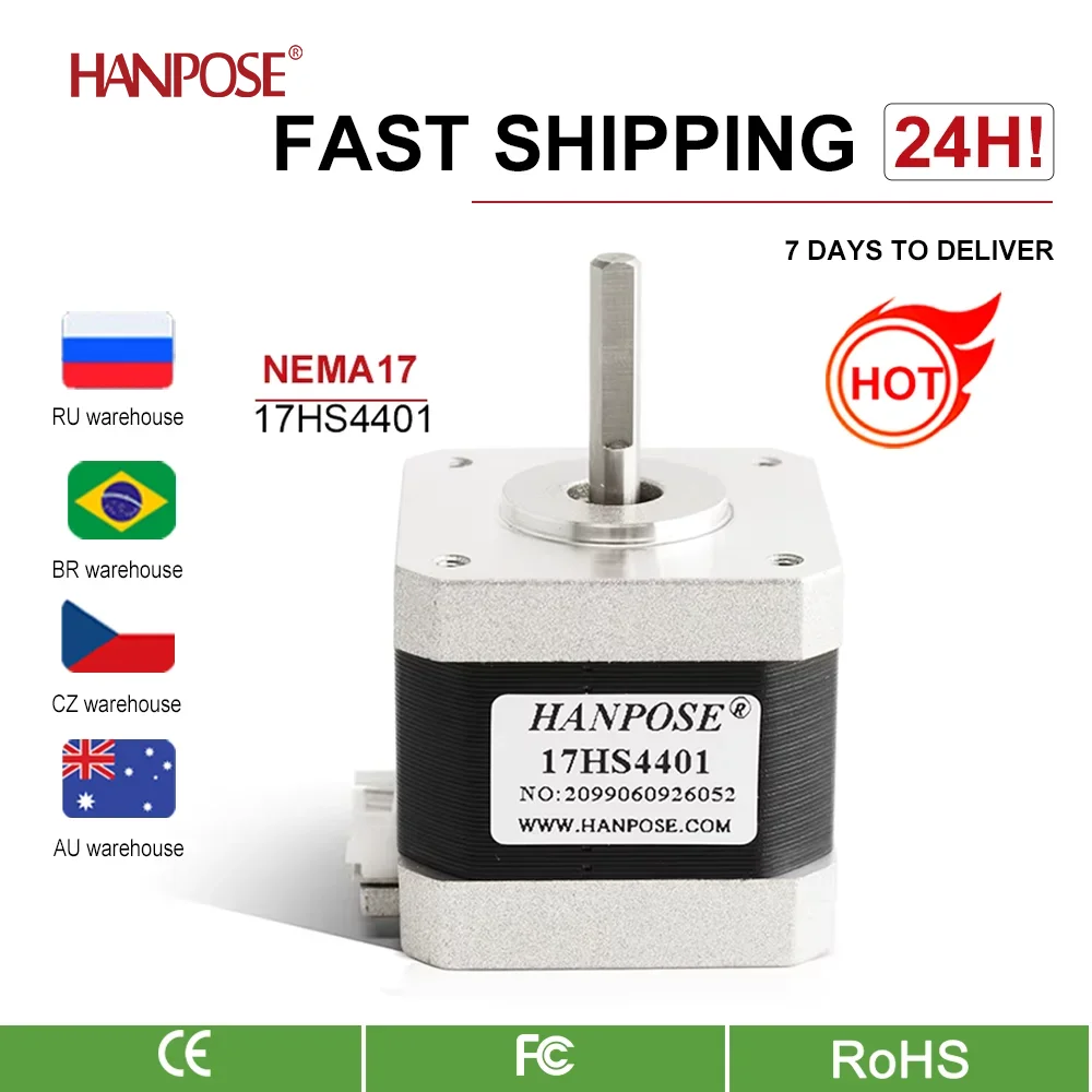 40MM Height 4-lead Nema17 non captive Stepper Motor 42 motor Nema 17 motor 1.5A 40N.CM 17HS4401 for 3D printer motor and CNC XYZ
40MM Height 4-lead Nema17 non captive Stepper Motor 42 motor Nema 17 motor 1.5A 40N.CM 17HS4401 for 3D printer motor and CNC XYZ