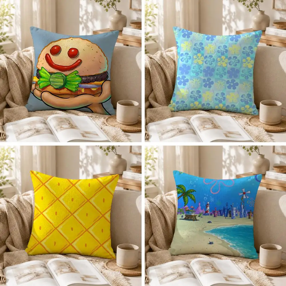 S-Sponge Bob S-S-SquarePants Cushion Cover Natural Linen Printed Pillow case Cool Breathable for Living Room Bedroom Sofa
S-Sponge Bob S-S-SquarePants Cushion Cover Natural Linen Printed Pillow case Cool Breathable for Living Room Bedroom Sofa