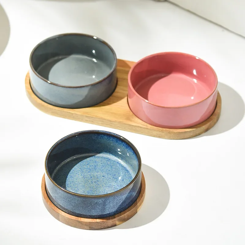 Cat Ceramic Bowl Kiln Transmutation Pet Food Water Feeders Small Medium Dogs Double Drinking Eating Feeding Supplies
Cat Ceramic Bowl Kiln Transmutation Pet Food Water Feeders Small Medium Dogs Double Drinking Eating Feeding Supplies
