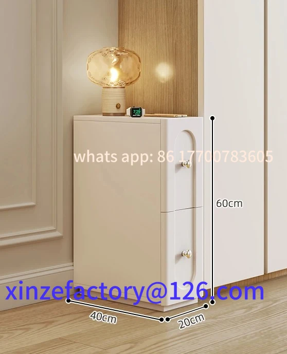 Customizable Cream wind ultra-narrow bedside table small 20cm bedroom mini bedside storage cabinet extremely narrow bedside crev 
Customizable Cream wind ultra-narrow bedside table small 20cm bedroom mini bedside storage cabinet extremely narrow bedside crev