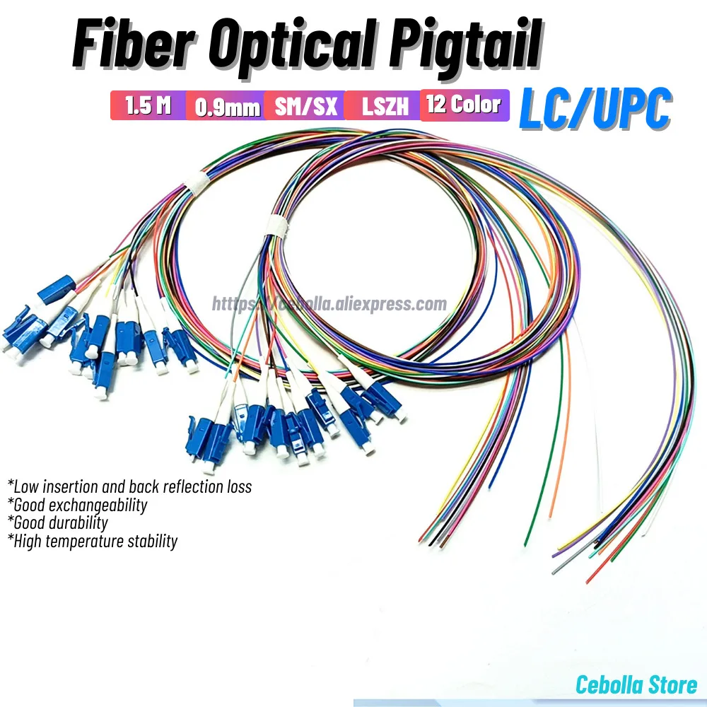 12 красочных волоконно-оптических косичек LC/UPC 0,9 мм, оптоволоконная косичка, одномодовый оптоволоконный косичка 1,5 м fibra optica
12 красочных волоконно-оптических косичек LC/UPC 0,9 мм, оптоволоконная косичка, одномодовый оптоволоконный косичка 1,5 м fibra optica