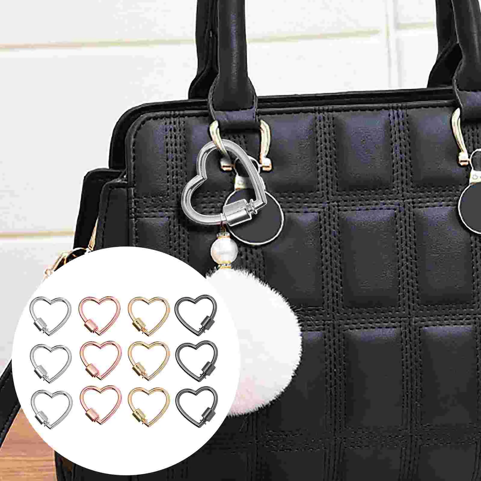 12 Pcs Keychains Love Button Pendants Ring Heart-shape Rings Puffy Necklace Gold Carabiner
12 Pcs Keychains Love Button Pendants Ring Heart-shape Rings Puffy Necklace Gold Carabiner