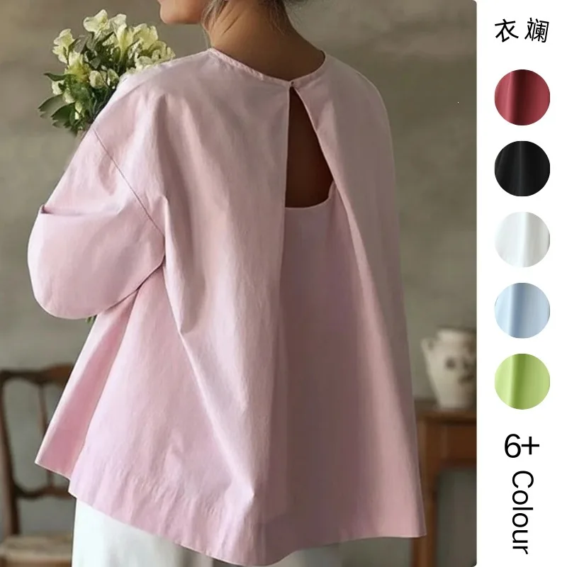 2026 Elegant Short Sleeve Backless Shirt Women's Loose Korean Chic Blouses O-neck Female Pullover Lazy Style T Shirts
2026 Elegant Short Sleeve Backless Shirt Women's Loose Korean Chic Blouses O-neck Female Pullover Lazy Style T Shirts