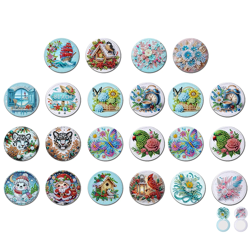 DIY Diamond Art Rhinestones Cosmetic Mirror Diamond Painting Crafts Portable Cosmetic Mirror for Outdoor Travel Hiking Picnic
DIY Diamond Art Rhinestones Cosmetic Mirror Diamond Painting Crafts Portable Cosmetic Mirror for Outdoor Travel Hiking Picnic