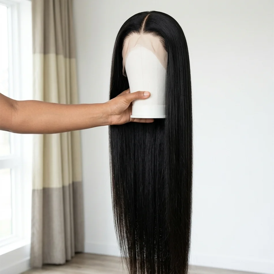 Luxury 40 Inch Extra Long 250% Density Natural Black 13x6 HD Lace Frontal Bone Straight Silky Soft 13x4 Remy Human Hair Wigs Pre Plucked Hairline Invisible Bleached Knots Wear and Go 5x5 Glueless Closure Thick Full Ends
Luxury 40 Inch Extra Long 250% Density Natural Black 13x6 HD Lace Frontal Bone Straight Silky Soft 13x4 Remy Human Hair Wigs Pre Plucked Hairline Invisible Bleached Knots Wear and Go 5x5 Glueless Closure Thick Full Ends