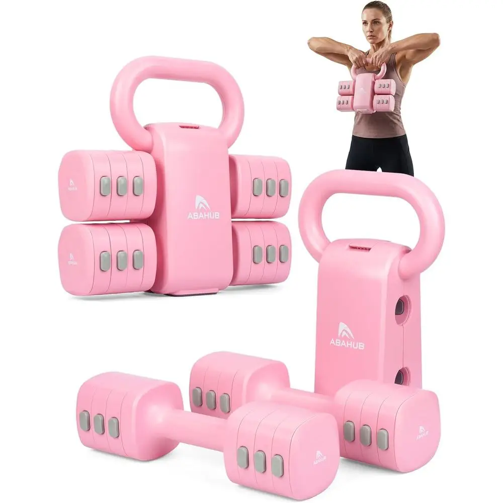 4-in-1 Adjustable Dumbbells with Kettlebell Grip Converter for Home Fitness
4-in-1 Adjustable Dumbbells with Kettlebell Grip Converter for Home Fitness