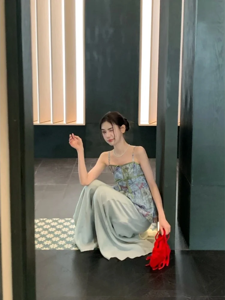 Fashionable Casual Women's Set Spring Season Chic Retro Strap Korean Style Whole Set Lightweight Luxury Leisure Pants
Fashionable Casual Women's Set Spring Season Chic Retro Strap Korean Style Whole Set Lightweight Luxury Leisure Pants
