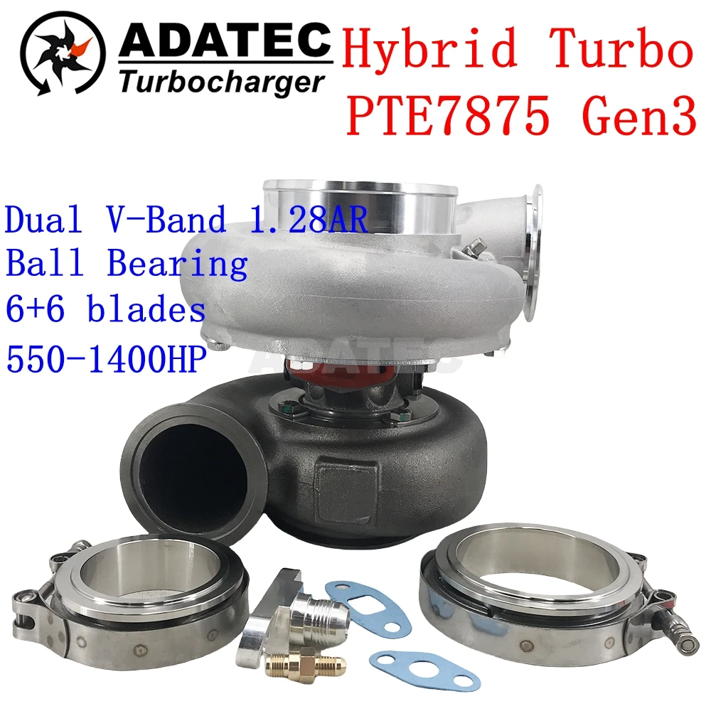 PTE7875 1.25AR Gen 3 Ceramic Dual Ball Bearing Hybrid Turbo Charger Upgrade Turbocharger High Performance V-Band Flange
PTE7875 1.25AR Gen 3 Ceramic Dual Ball Bearing Hybrid Turbo Charger Upgrade Turbocharger High Performance V-Band Flange