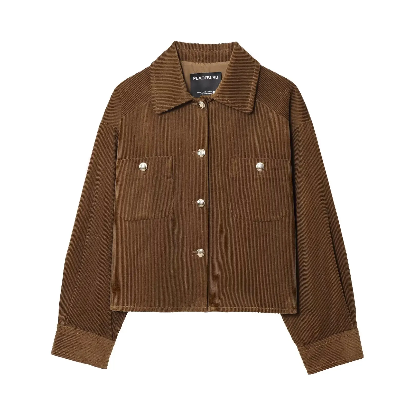 Autumn New Corduroy Large Silhouette Fashion Versatile Long Sleeve Loose Collar Pocket Single Breasted Female Coat
Autumn New Corduroy Large Silhouette Fashion Versatile Long Sleeve Loose Collar Pocket Single Breasted Female Coat