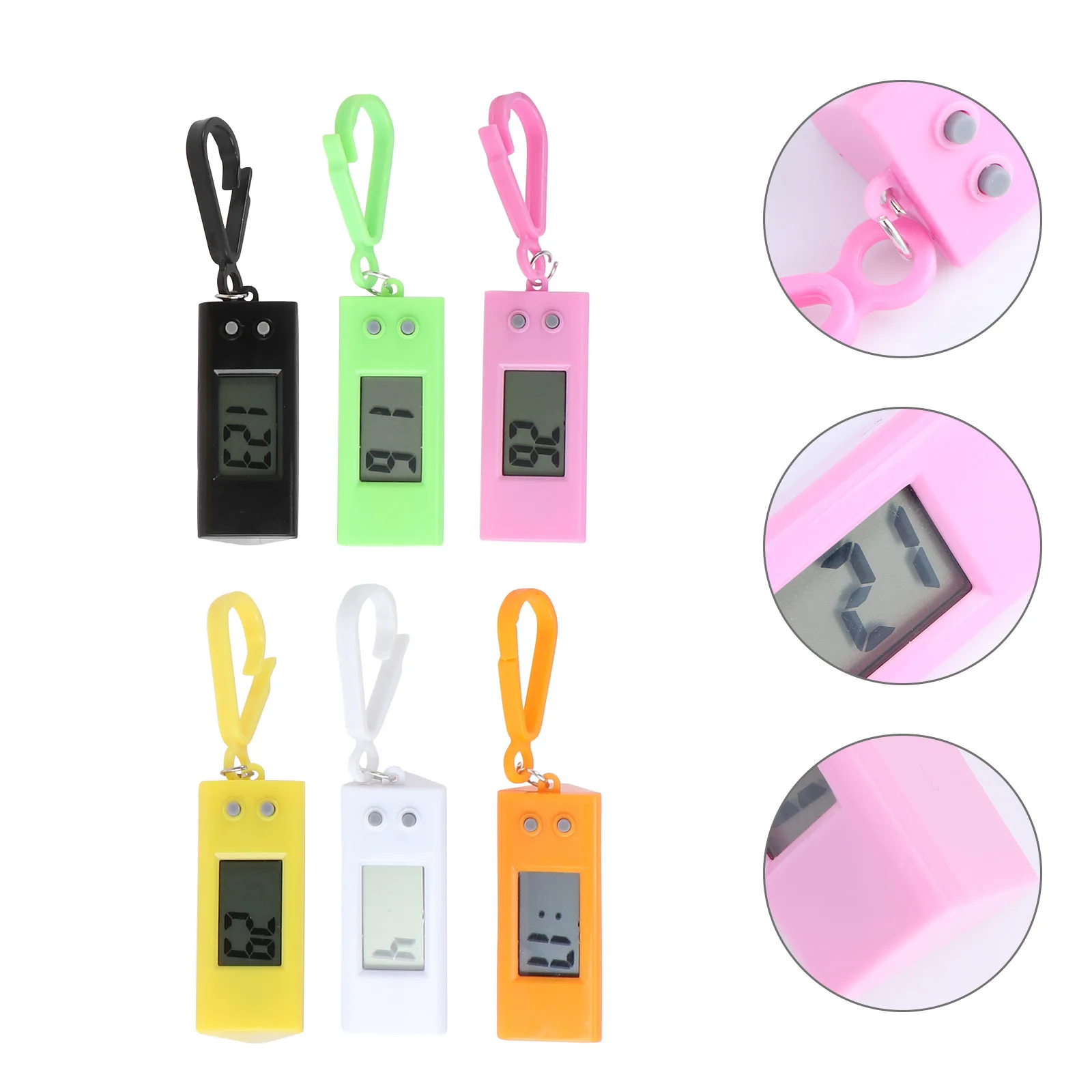 6pcs Digital Watch Keychain Small Electronic Watches Portable Pocket Watch for Men Boys Plastic Material Long Term Use
6pcs Digital Watch Keychain Small Electronic Watches Portable Pocket Watch for Men Boys Plastic Material Long Term Use