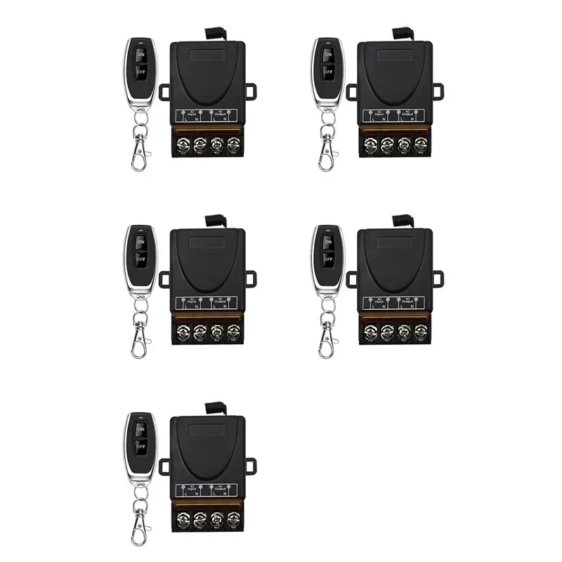 Беспроводной пульт дистанционного управления Y43A-5X AC 220V 30A 1CH 433Mhz, релейный переключатель RF, приемник/передатчик (вкл/выкл)
Беспроводной пульт дистанционного управления Y43A-5X AC 220V 30A 1CH 433Mhz, релейный переключатель RF, приемник/передатчик (вкл/выкл)