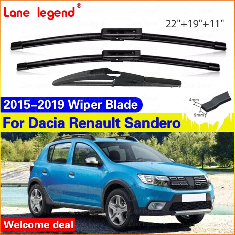 3Pcs Windshield Windscreen Wiper Blades For Dacia Renault Sandero 2015 2016 2017 2018 2019 Front Rear Window Wiper 22"+19"+11"
3Pcs Windshield Windscreen Wiper Blades For Dacia Renault Sandero 2015 2016 2017 2018 2019 Front Rear Window Wiper 22"+19"+11"
