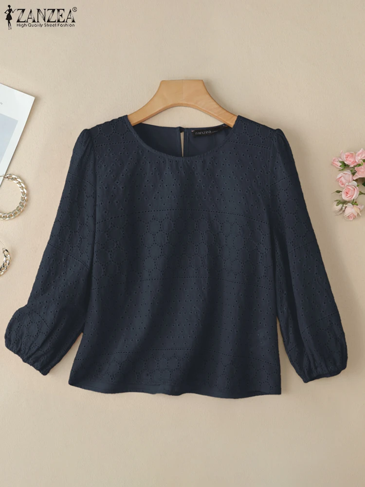 ZANZEA Lace Patchwork O-Neck Tops 2025 Summer Casual 3/4 Puff Sleeve Elegant Blusas Mujer Woman Openwork Embroidery Blouses
ZANZEA Lace Patchwork O-Neck Tops 2025 Summer Casual 3/4 Puff Sleeve Elegant Blusas Mujer Woman Openwork Embroidery Blouses