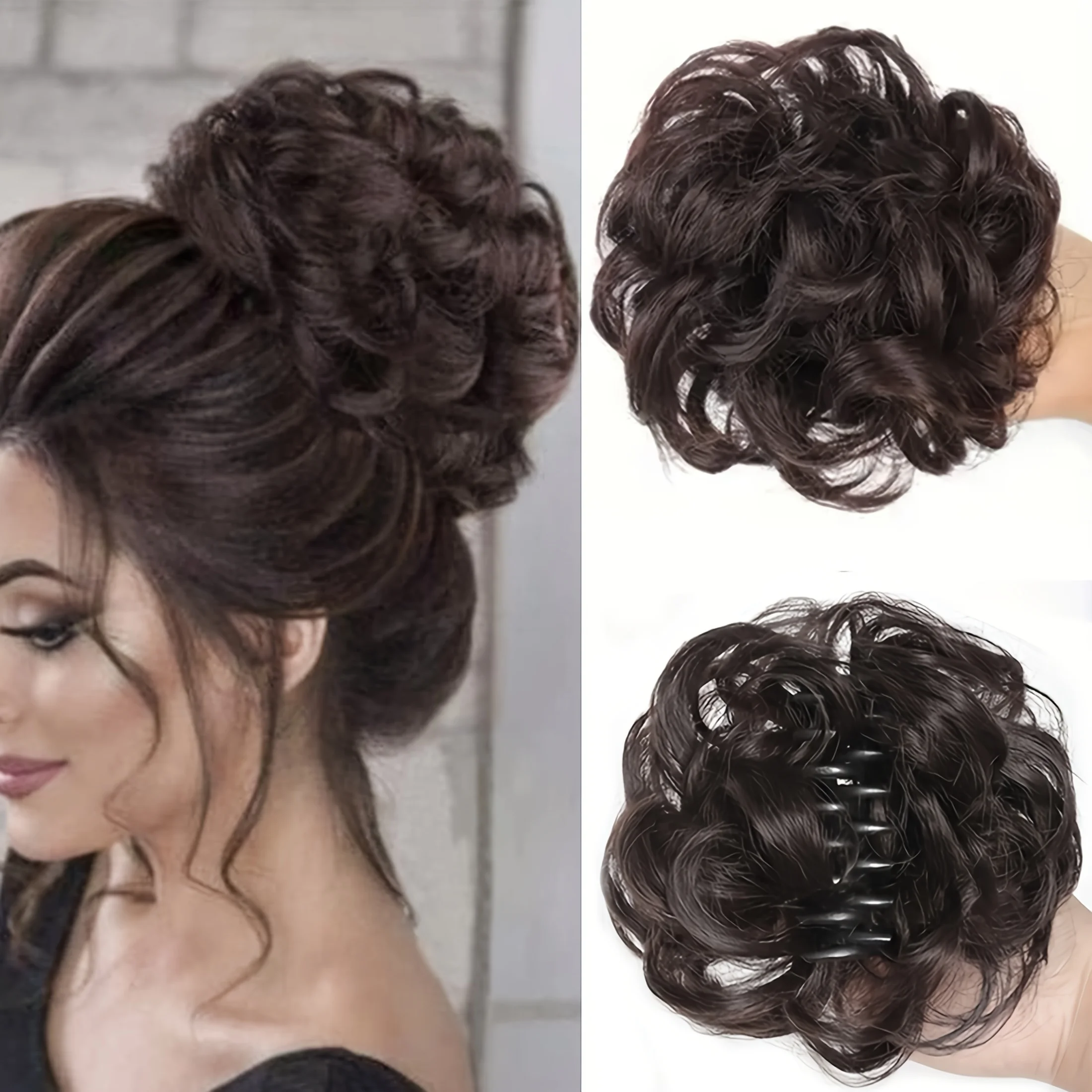Claw Clip In Messy Bun Curly Wavy Hair Extensions Ponytail Hairpieces Synthetic Tousled Updo Hair Extensions Scrunchie Hairpiece
Claw Clip In Messy Bun Curly Wavy Hair Extensions Ponytail Hairpieces Synthetic Tousled Updo Hair Extensions Scrunchie Hairpiece