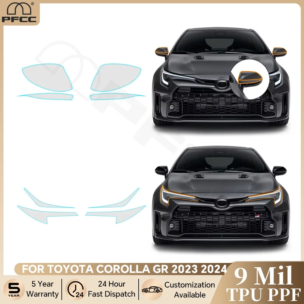 For Toyota Corolla GR 2023 2024 Pre-cut PPF Headlight Rearview TPU Paint Protection Film Clear Kit Anti-scratch Resistant Cover
For Toyota Corolla GR 2023 2024 Pre-cut PPF Headlight Rearview TPU Paint Protection Film Clear Kit Anti-scratch Resistant Cover