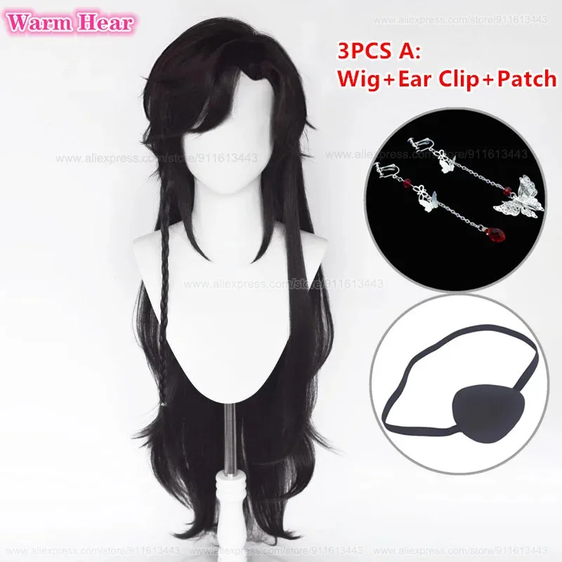 In Stock Anime Hua Cheng Synthetic Long 80cm Black Cosplay Wig With Earrings San Lang Heat Resistance Hair Halloween Party Wigs
In Stock Anime Hua Cheng Synthetic Long 80cm Black Cosplay Wig With Earrings San Lang Heat Resistance Hair Halloween Party Wigs