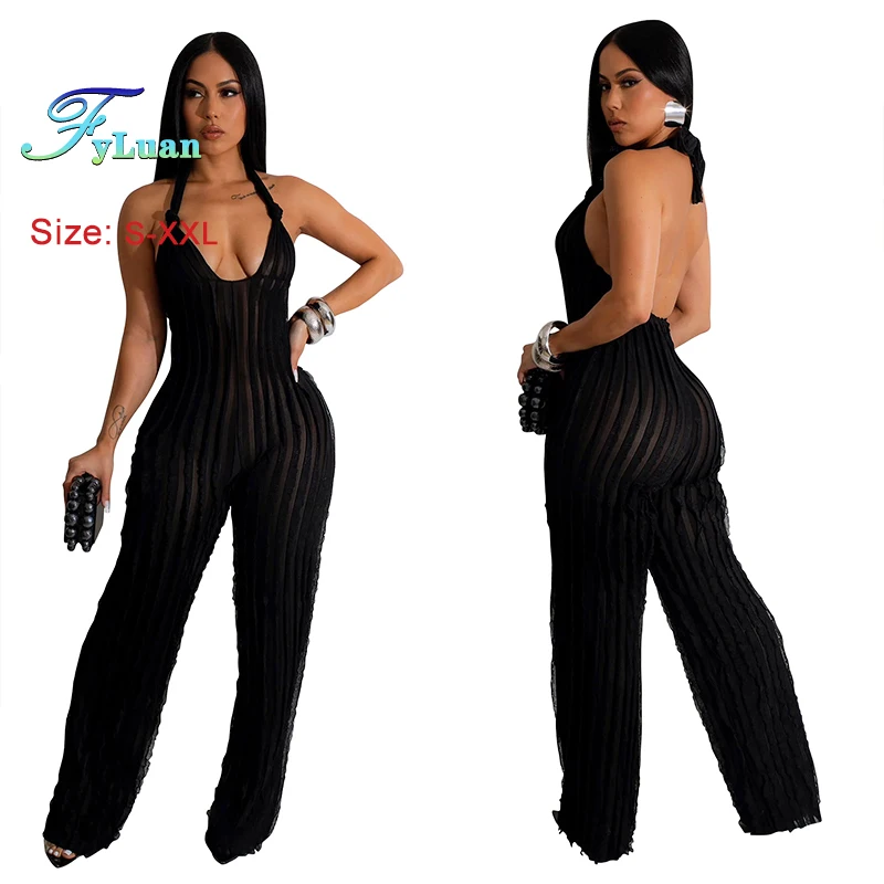 Stylish Women's Lace-up Halter Romper Sleeveless Jumpsuits V-Neck Comfortable CasualSolid Color Ladies Formal Occasion Romper
Stylish Women's Lace-up Halter Romper Sleeveless Jumpsuits V-Neck Comfortable CasualSolid Color Ladies Formal Occasion Romper