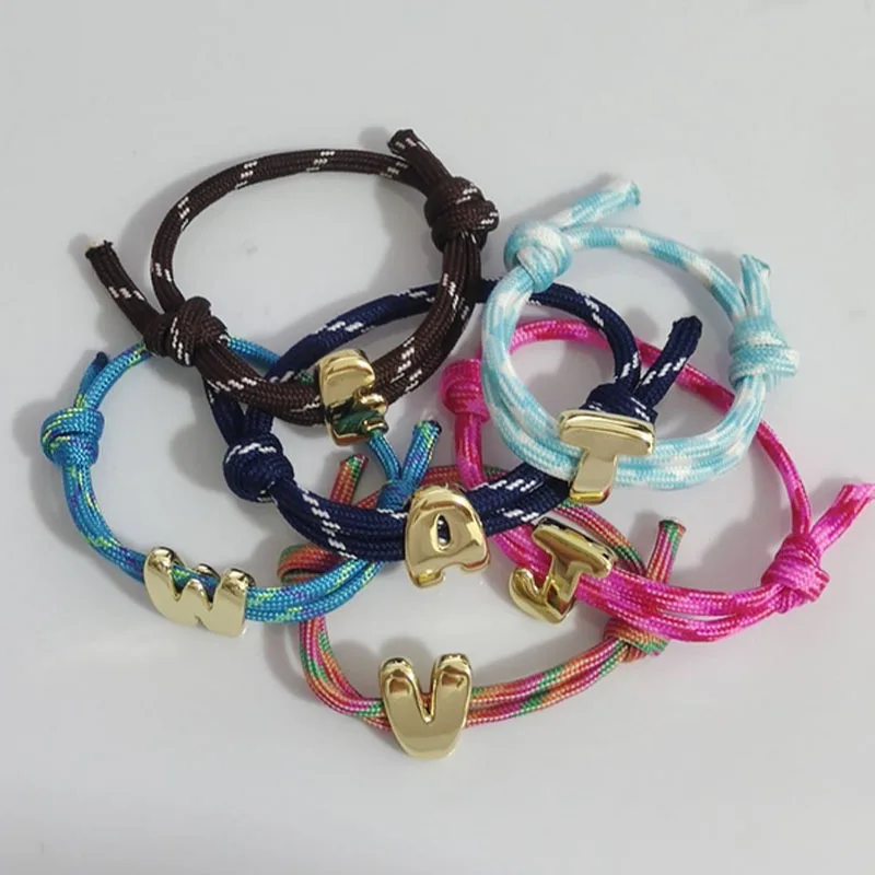 Bracelet DIY Handmade Bubbles big Letter Dive In Initial Double Knot Bracelet Braided String Alphabet Women Chain Xmas Day Gifts
Bracelet DIY Handmade Bubbles big Letter Dive In Initial Double Knot Bracelet Braided String Alphabet Women Chain Xmas Day Gifts