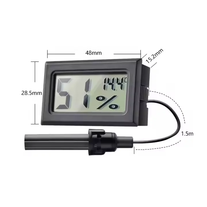 Great Farm Best Seller LCD Digital Hygrometer Thermometer Automatic Control Temperature Sensor for Animal Husbandry Equipment
Great Farm Best Seller LCD Digital Hygrometer Thermometer Automatic Control Temperature Sensor for Animal Husbandry Equipment