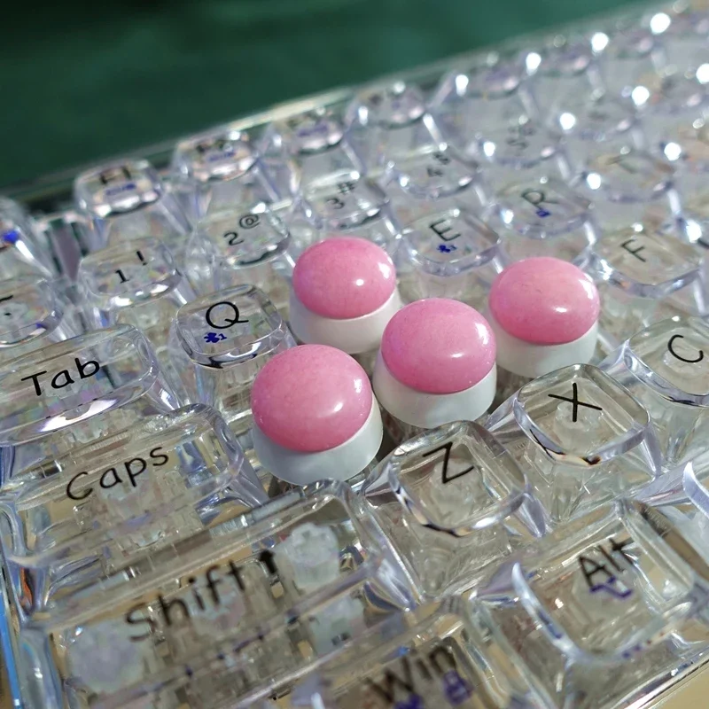 Personalized mechanical keyboard keycaps Customized creative high-end natural stone pink, blue, yellow and amber
Personalized mechanical keyboard keycaps Customized creative high-end natural stone pink, blue, yellow and amber