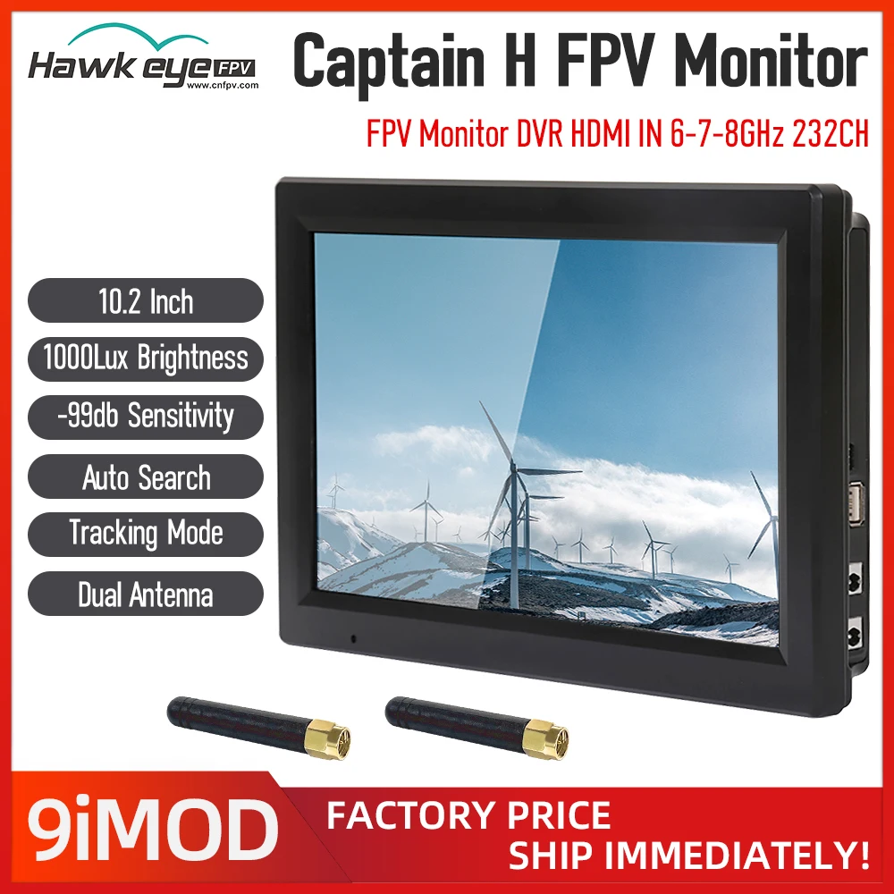 Hawkeye Captain H 3IN1 FPV Monitor 1000LUX 6G 7G 8G 232CH Auto Search with DVR FPV Monitor
Hawkeye Captain H 3IN1 FPV Monitor 1000LUX 6G 7G 8G 232CH Auto Search with DVR FPV Monitor