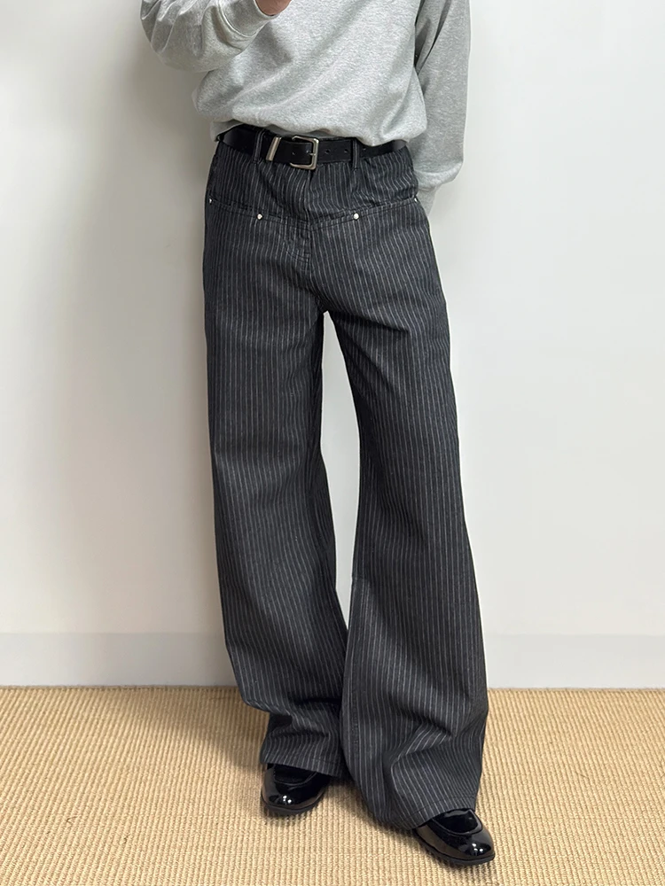 American High Street Vintage Loose Wide Leg Pants Vertical Stripes Men's Women's Lazy Style Straight Cut Trousers Autumn Jeans
American High Street Vintage Loose Wide Leg Pants Vertical Stripes Men's Women's Lazy Style Straight Cut Trousers Autumn Jeans