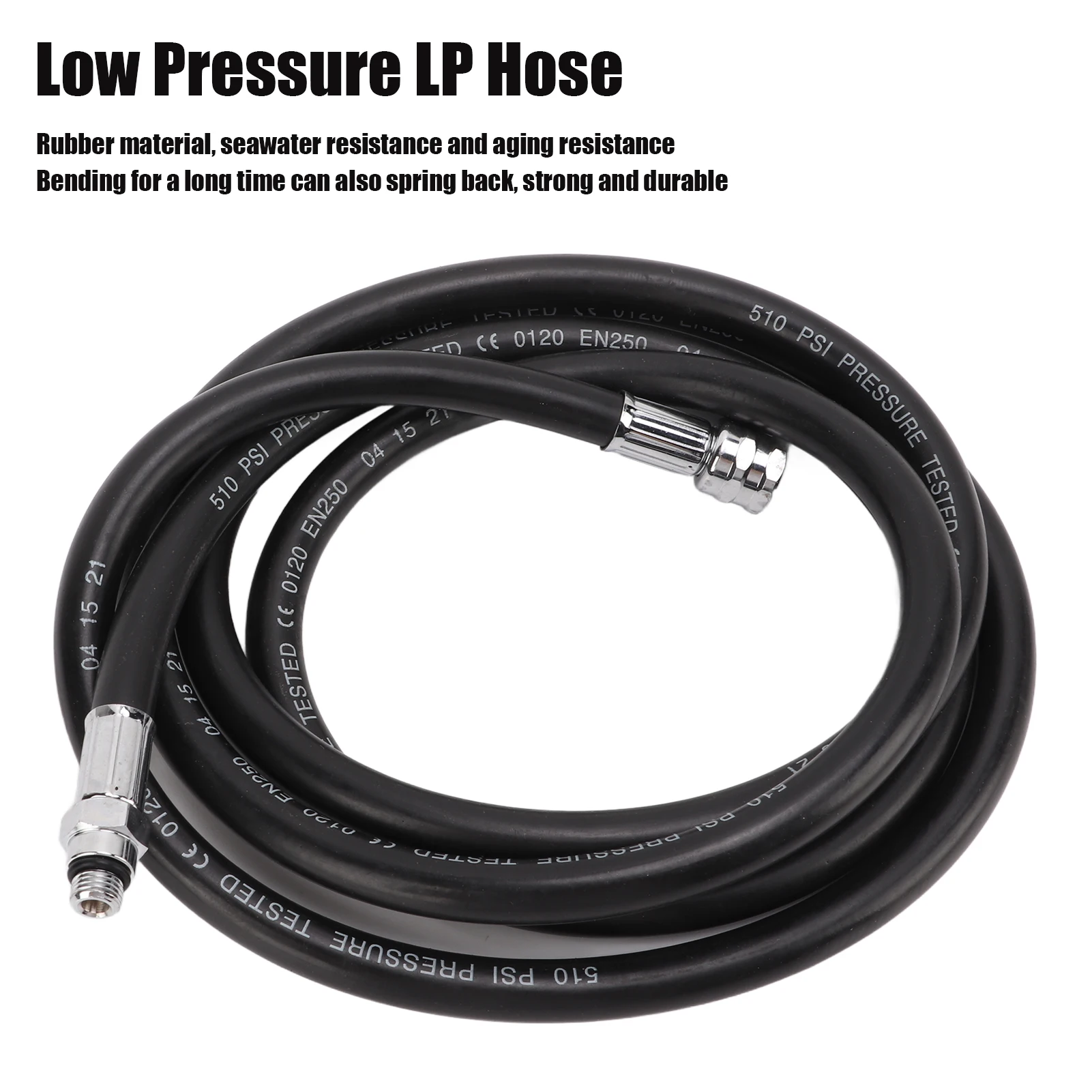HS-171P 210cm Scuba Diving Low Pressure LP Hose Rubber Gas Tube for First and Second Stage Regulator Diving Regulator Hose
HS-171P 210cm Scuba Diving Low Pressure LP Hose Rubber Gas Tube for First and Second Stage Regulator Diving Regulator Hose