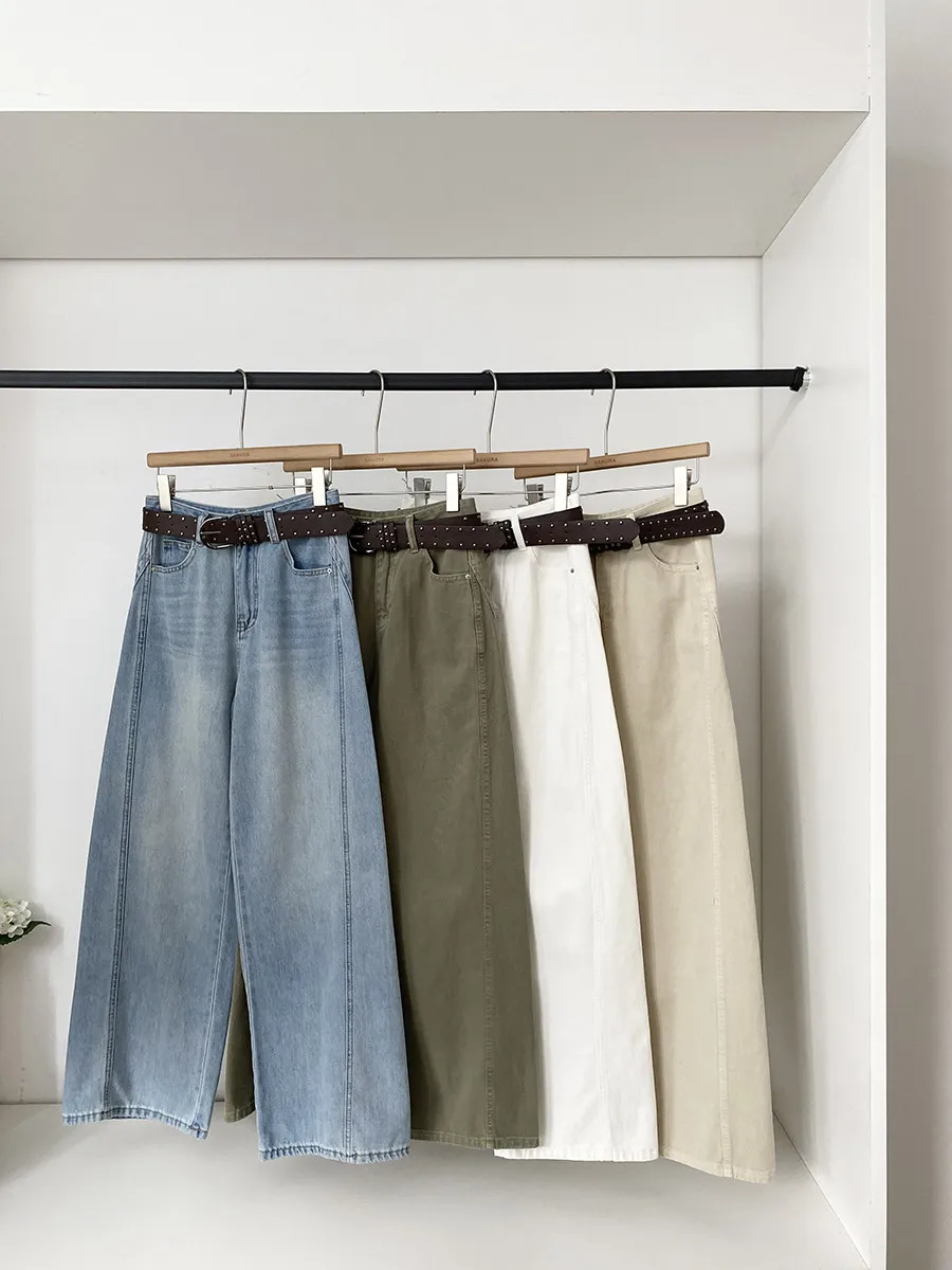 Retro High Waist Loose Wide Leg Jeans Women's Fashionable American Style Spring Commute Pants Casual Classic Color
Retro High Waist Loose Wide Leg Jeans Women's Fashionable American Style Spring Commute Pants Casual Classic Color