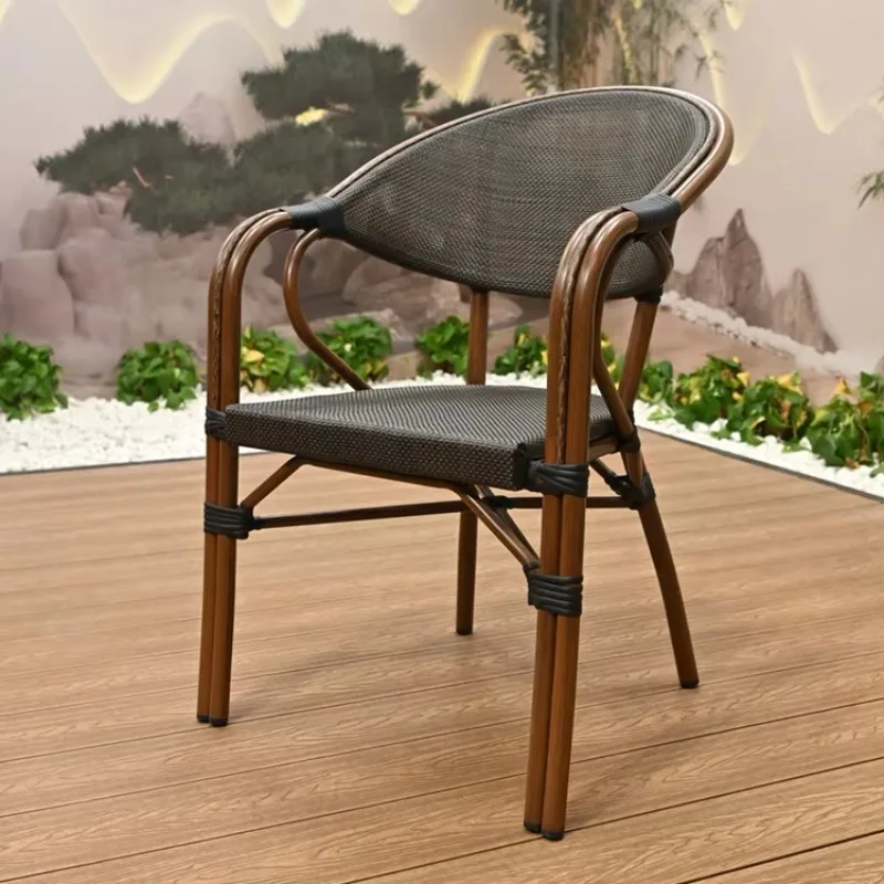 French Bistro Outdoor Furniture Outdoor Rattan Chair Wicker Coffee Restaurant Garden Aluminium Dining Table and Chair Set
French Bistro Outdoor Furniture Outdoor Rattan Chair Wicker Coffee Restaurant Garden Aluminium Dining Table and Chair Set