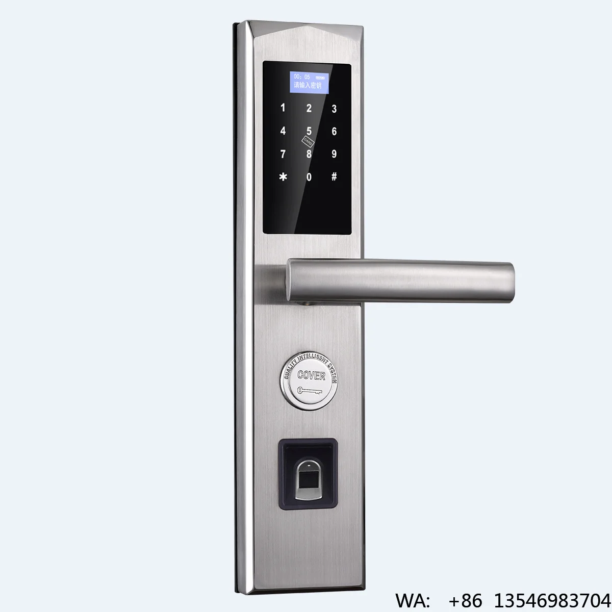 High Security LCD Screen Door Bell Handle Smart Fingerprint Door Lock
High Security LCD Screen Door Bell Handle Smart Fingerprint Door Lock