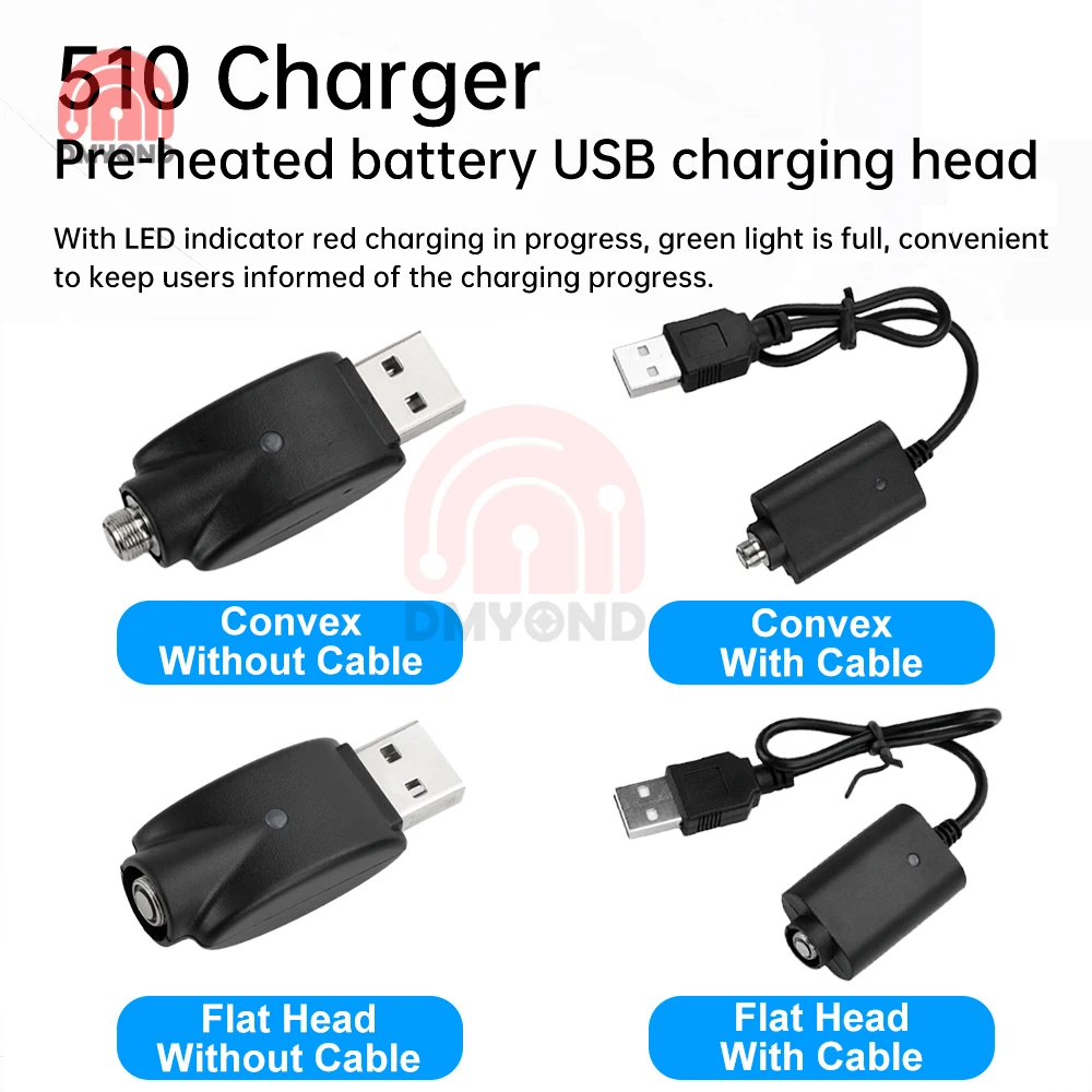 4.2V 220mA 510 USB Charger with LED Charging Indicator Light, Overcharge Protection for Battery Pole Universal Charging Head
4.2V 220mA 510 USB Charger with LED Charging Indicator Light, Overcharge Protection for Battery Pole Universal Charging Head
