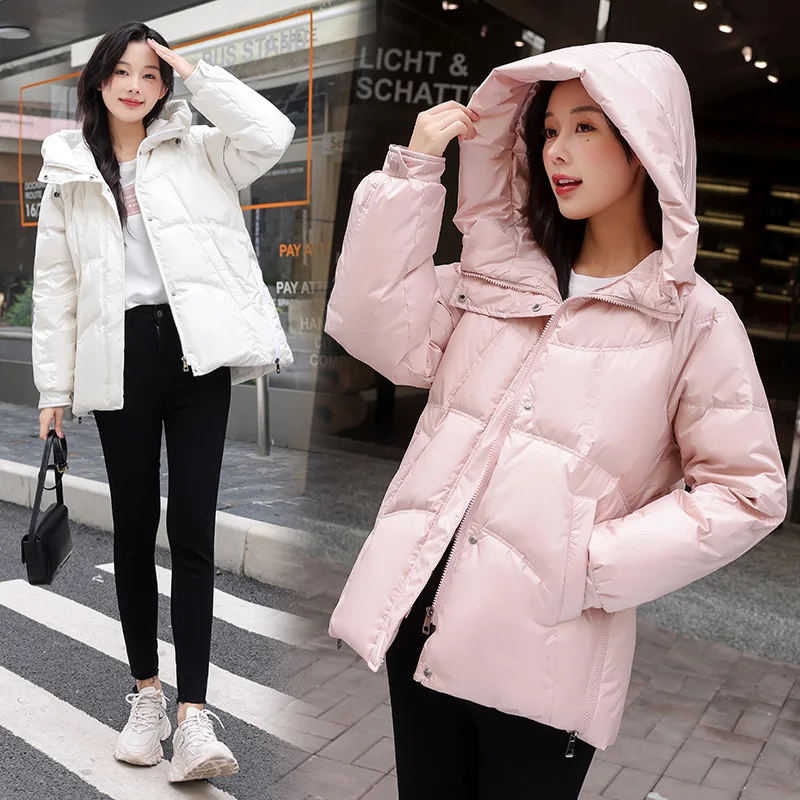 Spring and Autumn Winter Solid Color Warm Loose Leisure Versatile White Duck Down Hoodie Down Jacket Women
Spring and Autumn Winter Solid Color Warm Loose Leisure Versatile White Duck Down Hoodie Down Jacket Women