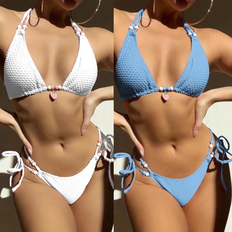 2025 сексуальные комплекты бикини с микро-стрингами, купальник с лямкой на шее и бисером, женский мини-купальник, купальный костюм на шнуровке, бикини, треугольное бикини
2025 сексуальные комплекты бикини с микро-стрингами, купальник с лямкой на шее и бисером, женский мини-купальник, купальный костюм на шнуровке, бикини, треугольное бикини