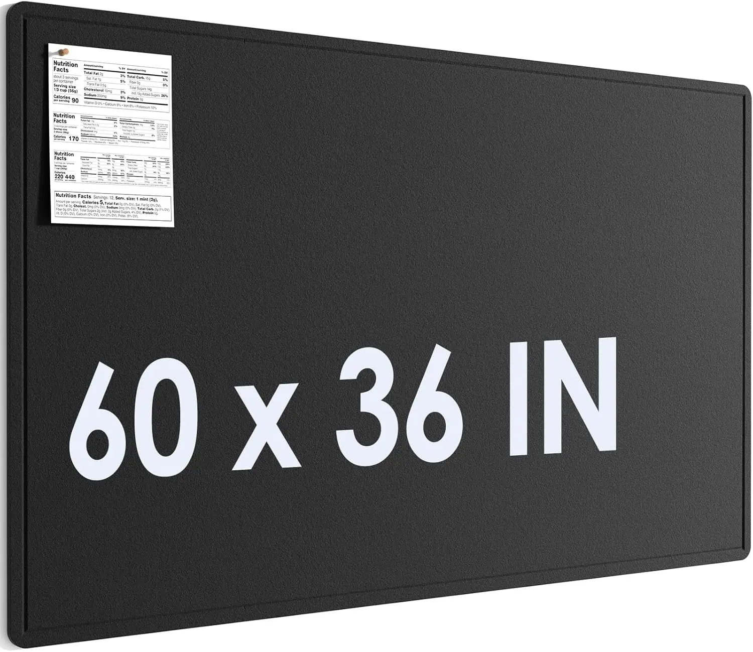 Large Felt Bulletin Board 60" x 36", Foldable Vision Board for Office Home School, Black
Large Felt Bulletin Board 60" x 36", Foldable Vision Board for Office Home School, Black