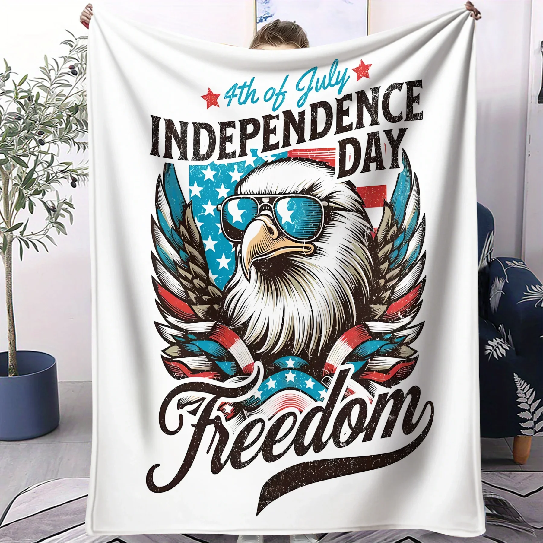 Freedom Eagle American Style Fleece Blanket Warm Cozy Quality Blanket for Home Travel Office Use Multifunctional Universal Desi
Freedom Eagle American Style Fleece Blanket Warm Cozy Quality Blanket for Home Travel Office Use Multifunctional Universal Desi