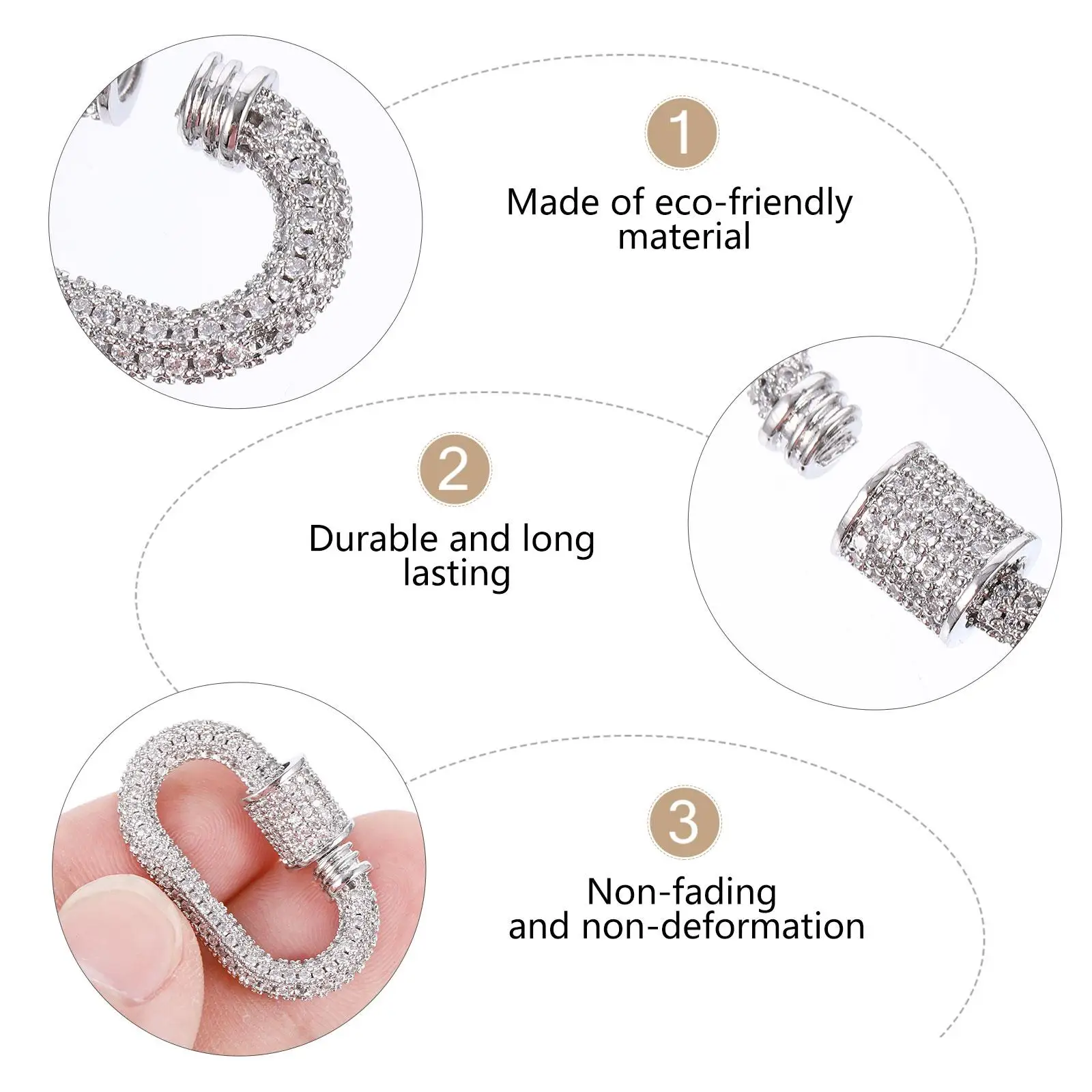 DIY Jewelry Connector Necklace Clasp Small Size Lightweight Copper Color Professional Grade Connecting Clasp For Women Fade
DIY Jewelry Connector Necklace Clasp Small Size Lightweight Copper Color Professional Grade Connecting Clasp For Women Fade