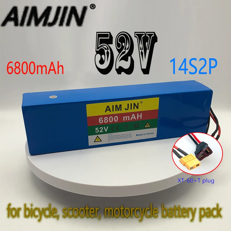 2024 new 14S2P 52V 6800mAH Li-Ion with BMS 1500W High Power Suitable for Bicycle Scooter Motorcycle Replace Battery XT60+T Plug
2024 new 14S2P 52V 6800mAH Li-Ion with BMS 1500W High Power Suitable for Bicycle Scooter Motorcycle Replace Battery XT60+T Plug