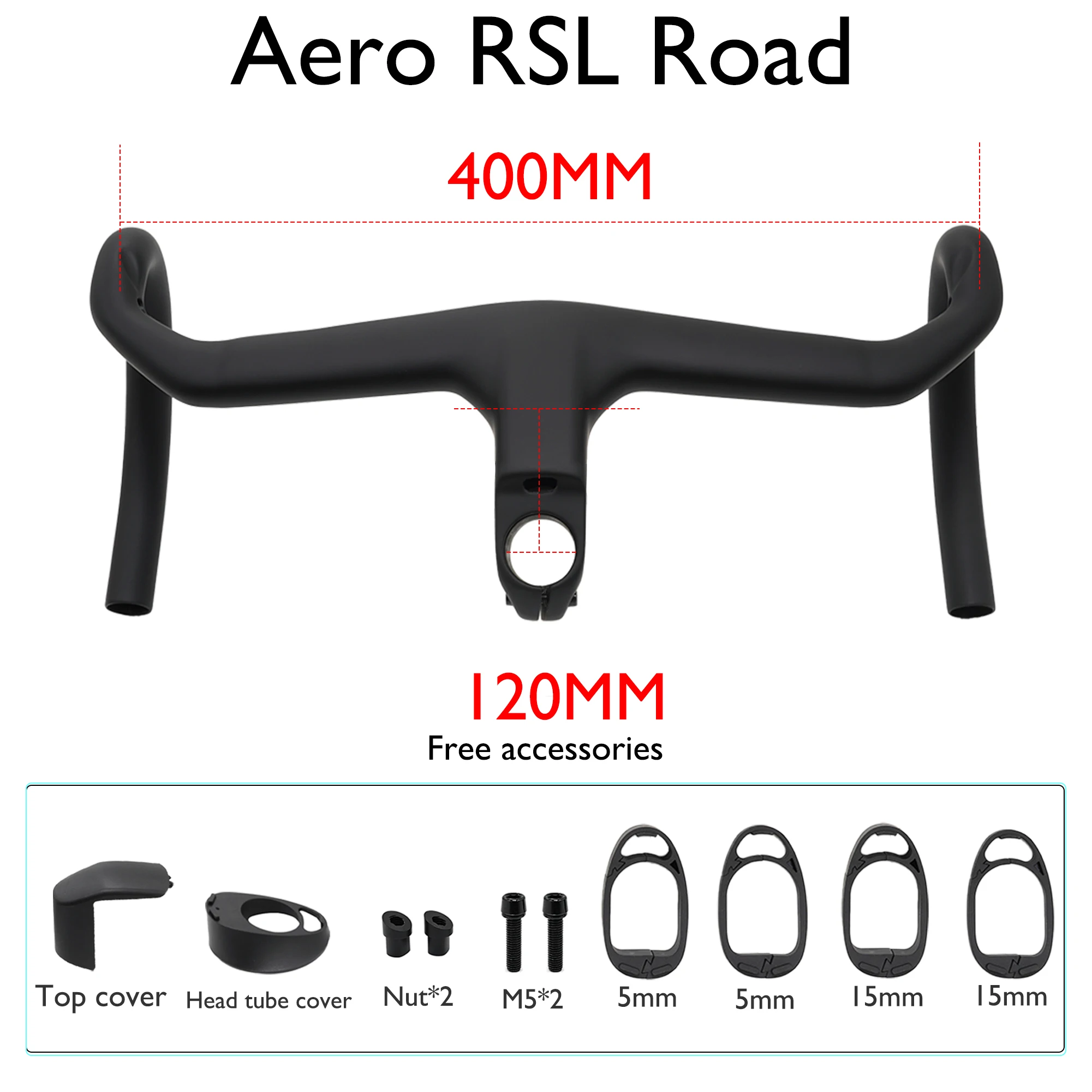 RSL Aero Road Carbon Handlebar, 380-440mm, Internal Cable Routing, New Integrated Road Handlebar, 28.6mm,309g, with Bike Spacers
RSL Aero Road Carbon Handlebar, 380-440mm, Internal Cable Routing, New Integrated Road Handlebar, 28.6mm,309g, with Bike Spacers